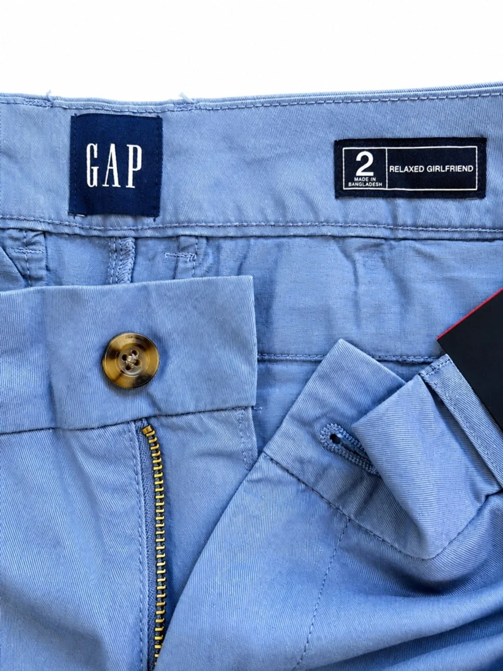 GAP Relaxed Girlfriend Shorts Size 2 NWT Bujoi Blue Chino Shorts